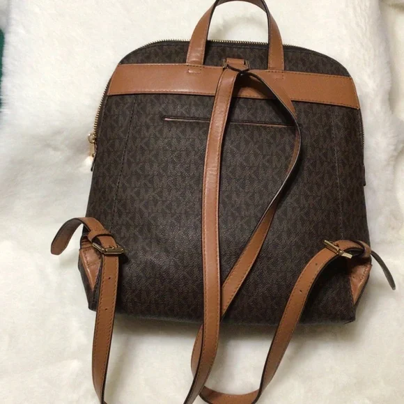 Michael Kors Dark Brown Monogram Backpack